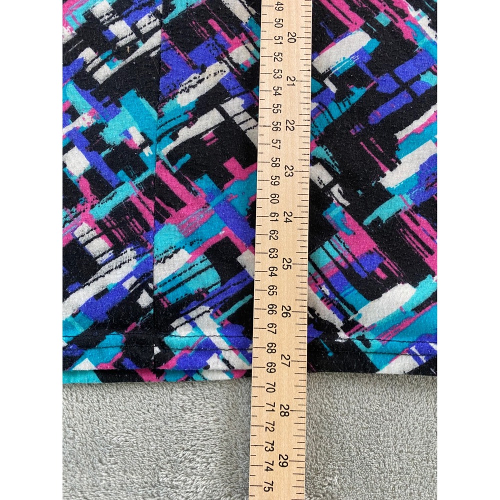 Kim Rogers Woman 2X Abstract Geometric Rhinestone V-Neck 3/4 Sleeve Top - Picture 7 of 9
